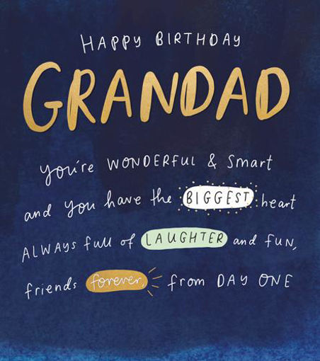 Picture of HAPPY BIRTHDAY GRANDAD YOURE  WONDERFUL & SMART CARD